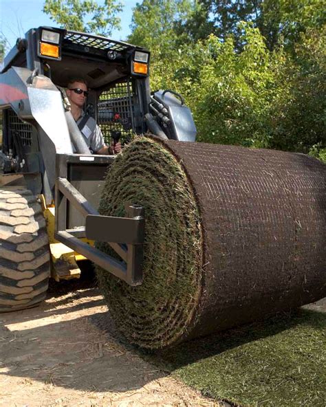 skid steer sod layer attachment|sod roller attachment for tractor.